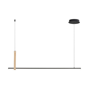 Люстра LED CLAUD 22806M-WOOD Zuma Line чорний, золотий