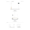 Люстра LED CLAUD 22806M-WOOD Zuma Line чорний, золотий