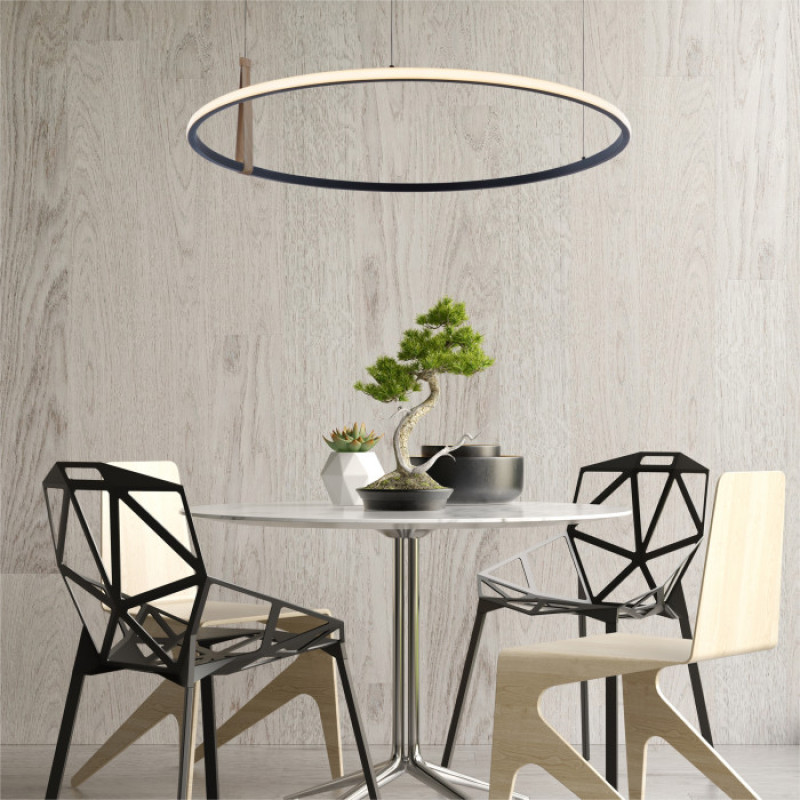 Люстра LED CLAUD 22808-WOOD Zuma Line чорний, золотий