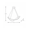 Люстра Zuma Line 19600P-BK Erda Led 1x45W 3000K-6000K 2100Lm IP20