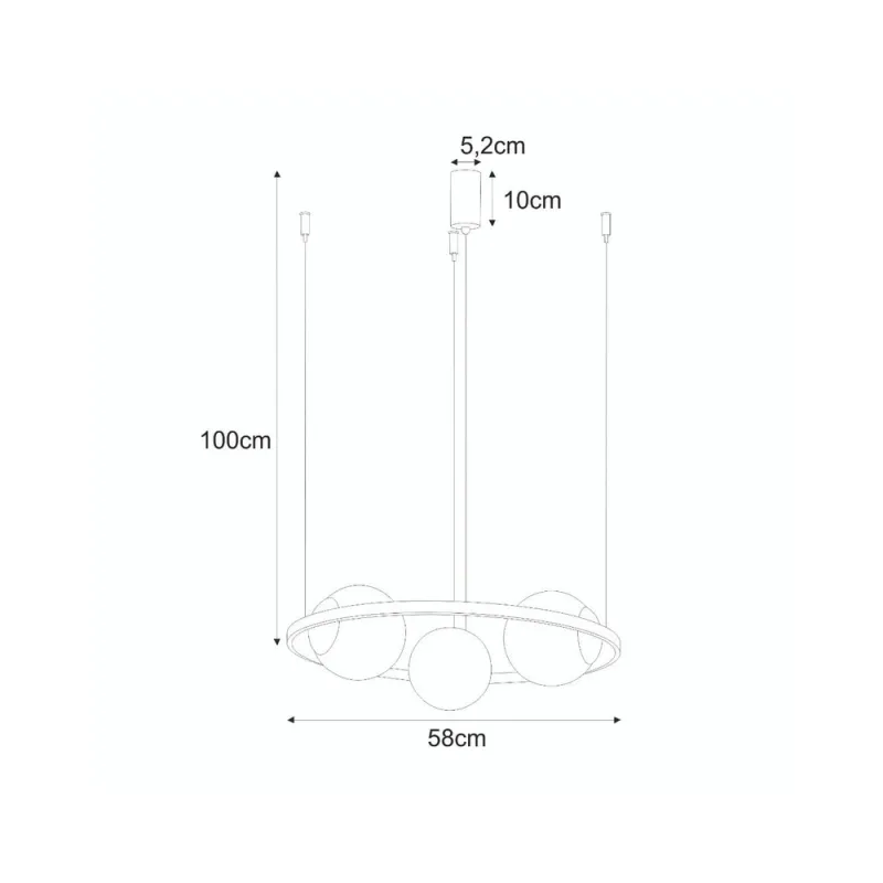 Люстра Zuma Line 5004 Orbit E27 3x40W IP20 Чорна