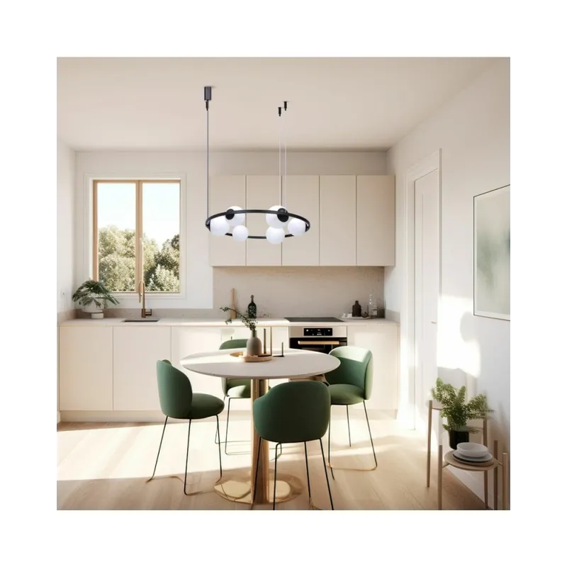Люстра Zuma Line 5007 Orbit E27+E14 6x40W IP20 Чорна