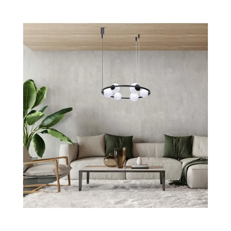 Люстра Zuma Line 5007 Orbit E27+E14 6x40W IP20 Чорна