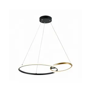 Люстра Zuma Line 20002P-GD Rando Led 2x36W 3000K/4000K/6000K 2000Lm IP20