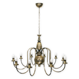 Люстра Lemir Lighting 19_10 MIDI Kandelabr Max patyna E14 10x60W IP20