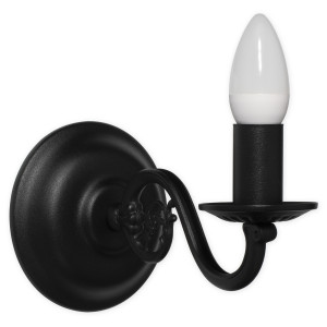 Бра Lemir Lighting 380 K1 CZA Cereus czarny matowy E14 1x60W IP20