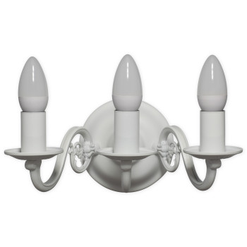 Бра Lemir Lighting 382 K3 BIA Cereus biały matowy E14 3x60W IP20