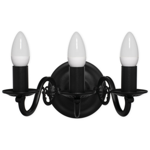 Бра Lemir Lighting 382 K3 CZA Cereus czarny matowy E14 3x60W IP20
