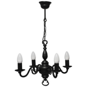 Люстра Lemir Lighting 384 W4 CZA Cereus czarny matowy E14 4x60W IP20
