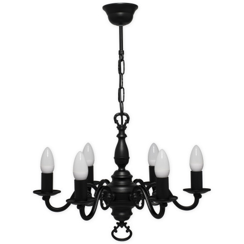 Люстра Lemir Lighting 386 W6 CZA Cereus czarny matowy E14 6x60W IP20