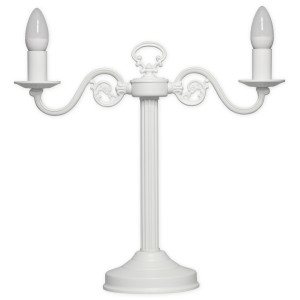 Настільна лампа Lemir Lighting 388 L2 BIA Cereus biały matowy E14 2x60W IP20