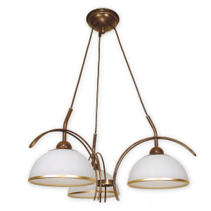 Люстра Lemir Lighting O1483 BR Flex brązowy + zdobienie złotem E27 3x60W IP20