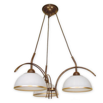 Люстра Lemir Lighting O1483 BR Flex brązowy + zdobienie złotem E27 3x60W IP20