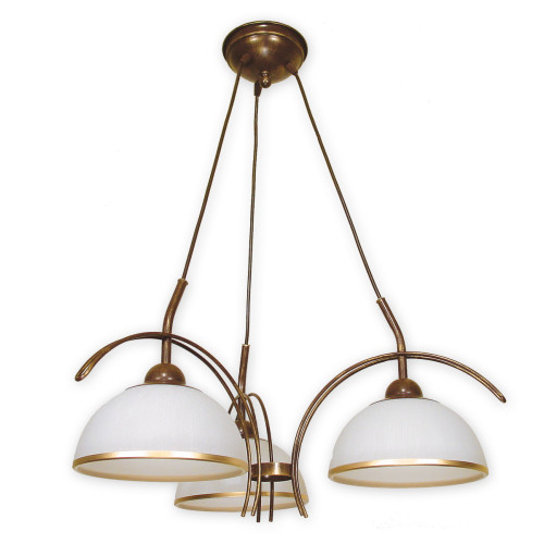 Люстра Lemir Lighting O1483 BR Flex brązowy + zdobienie złotem E27 3x60W IP20
