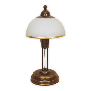 Настільна лампа Lemir Lighting O1488 BR Flex brązowy + zdobienie złotem E27 1x60W IP20