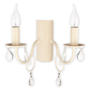 Бра Lemir Lighting O1951 AB Velio antyczna biel E14 2x60W IP20