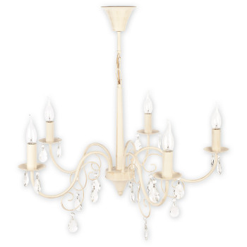 Люстра Lemir Lighting O1955 AB Velio antyczna biel E14 5x60W IP20