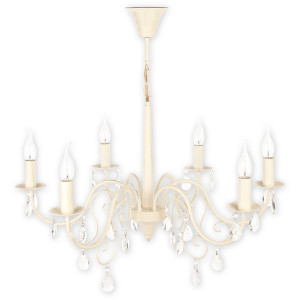 Люстра Lemir Lighting O1956 AB Velio antyczna biel E14 6x60W IP20