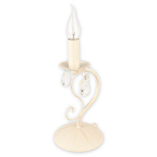 Настільна лампа Lemir Lighting O1958 AB Velio antyczna biel E14 1x60W IP20