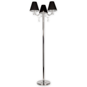 Торшер Lemir Lighting O1969 CH CZA Velio Abażur chrom + czarny E27 3x60W IP20