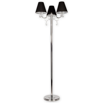 Торшер Lemir Lighting O1969 CH CZA Velio Abażur chrom + czarny E27 3x60W IP20