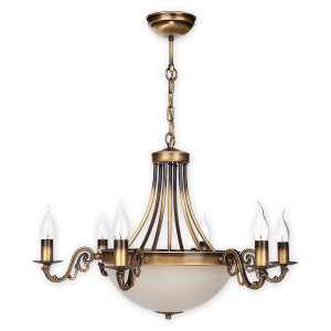 Люстра Lemir Lighting O2126 W8 PAT Arkadia patyna E14 + E27 8x60W IP20