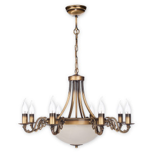 Люстра Lemir Lighting O2127 W10 PAT Arkadia patyna E14 + E27 10x60W IP20