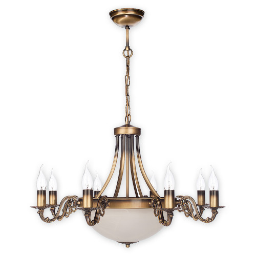 Люстра Lemir Lighting O2127 W10 PAT Arkadia patyna E14 + E27 10x60W IP20