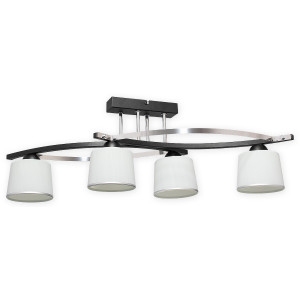 Люстра стельова Lemir Lighting O2284 W4 CZA Astred czarny matowy + chrom E27 4x60W IP20