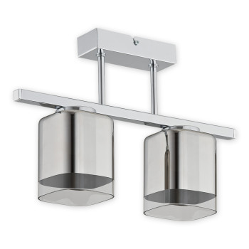 Люстра стельова Lemir Lighting O2312 P2 CH Savia chrom E27 2x60W IP20
