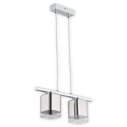 Люстра підвісна Lemir Lighting O2312 W2 CH Savia chrom E27 2x60W IP20