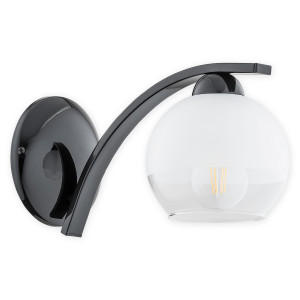 Бра Lemir Lighting O2520 K1 CZA Leo czarny połysk E27 1x60W IP20