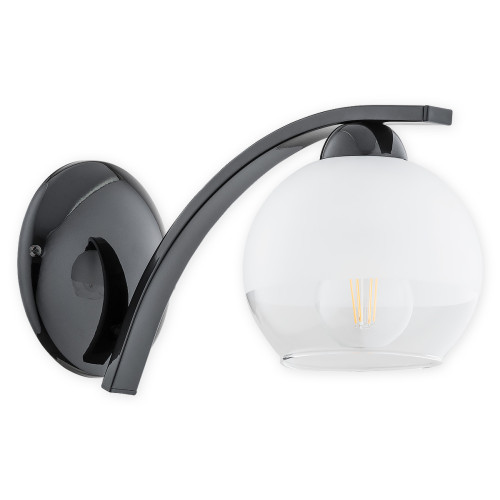 Бра Lemir Lighting O2520 K1 CZA Leo czarny połysk E27 1x60W IP20