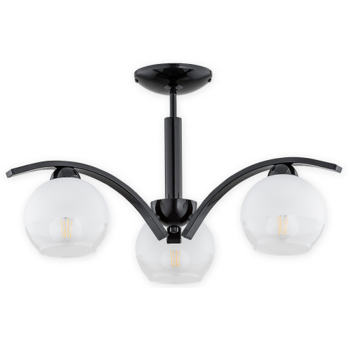 Люстра Lemir Lighting O2523 W3 CZA Leo czarny połysk E27 3x60W IP20