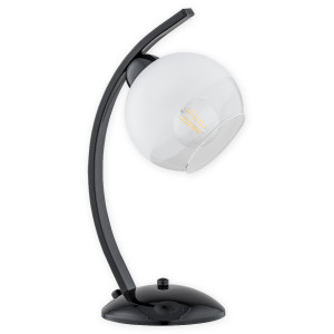 Настільна лампа Lemir Lighting O2528 L1 CZA Leo czarny połysk E27 1x60W IP20