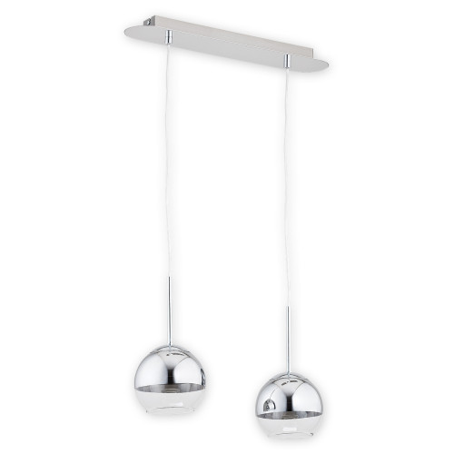 Люстра підвісна Lemir Lighting O2542 W2 CH Colours chrom + przezroczysty E27 2x60W IP20