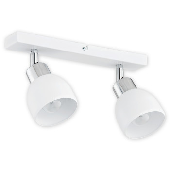 Спот Lemir Lighting O2592 P2 BIA Feniks biały matowy + chrom E27 2x60W IP20