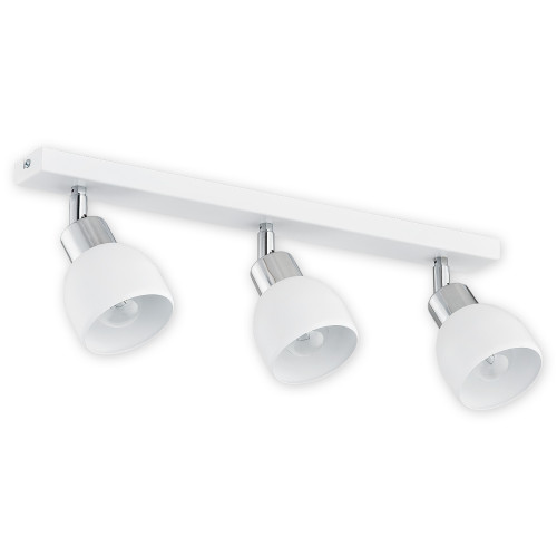 Спот Lemir Lighting O2593 P3 BIA Feniks biały matowy + chrom E27 3x60W IP20