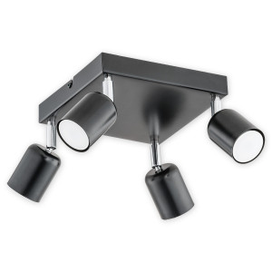 Спот Lemir Lighting O2624 P4 CZA Denis czarny matowy GU10 4x40W IP20