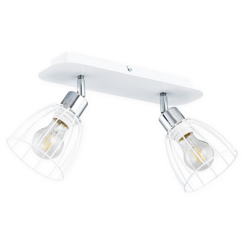 Спот Lemir Lighting O2692 P2 BIA Hornet biały matowy + chrom E27 2x60W IP20