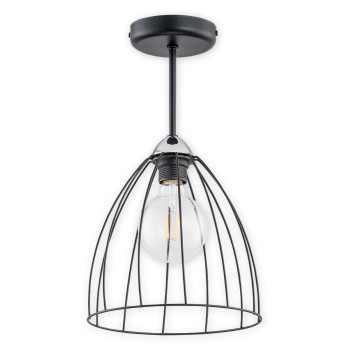 Підвісна люстра Lemir Lighting O2701 W1 CZA Senso czarny matowy + chrom E27 1x60W IP20