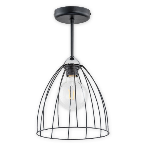 Підвісна люстра Lemir Lighting O2701 W1 CZA Senso czarny matowy + chrom E27 1x60W IP20