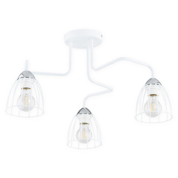 Люстра Lemir Lighting O2703 W3 BIA Senso biały matowy + chrom E27 3x60W IP20