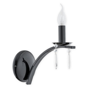Бра Lemir Lighting O2860 K1 CZA Kapra czarny połysk E14 1x60W IP20
