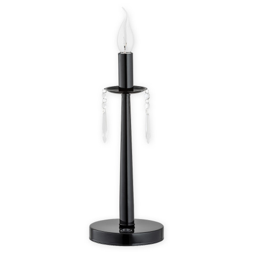 Настільна лампа Lemir Lighting O2868 L1 CZA Kapra czarny połysk E14 1x60W IP20