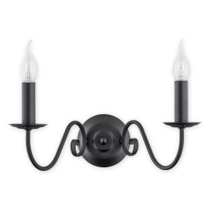 Бра Lemir Lighting O2891 K2 CZA Asti czarny matowy E14 2x60W IP20