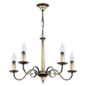 Люстра Lemir Lighting O2895 W5 PAT Asti patyna E14 5x60W IP20
