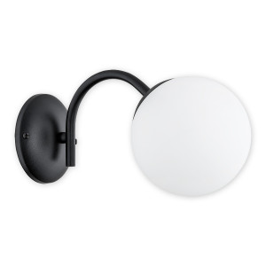 Бра Lemir Lighting O2900 K1 CZA Nol czarny matowy E14 1x40W IP20