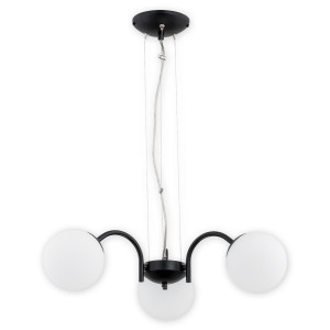 Люстра Lemir Lighting O2903 W3 CZA Nol czarny matowy E14 3x40W IP20