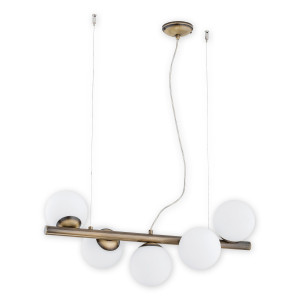 Люстра підвісна Lemir Lighting O2915 W5 PAT Osso patyna E14 5x40W IP20